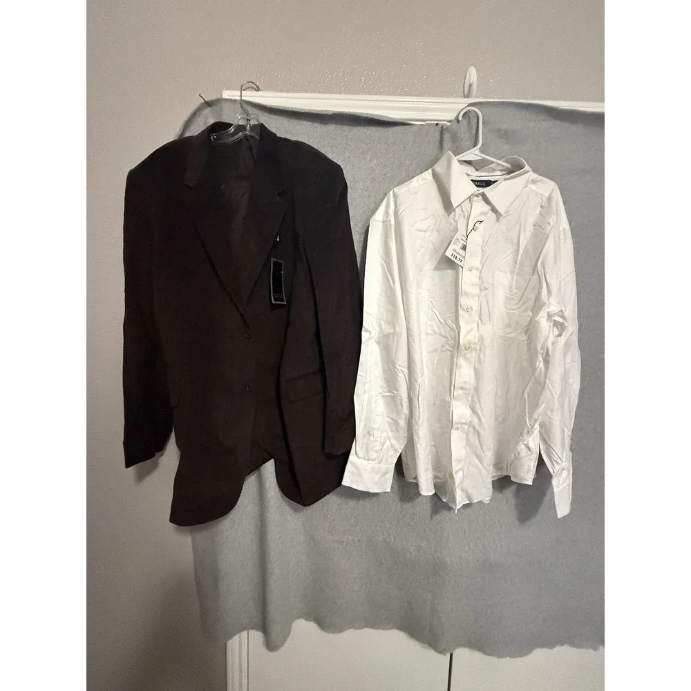 Zagato Blazer Sport Coat Mens 48L Brown Corduroy 2 Button 2 Piece Jacket Shirt